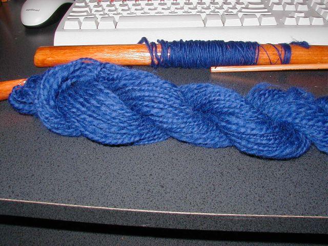 Blue yarn