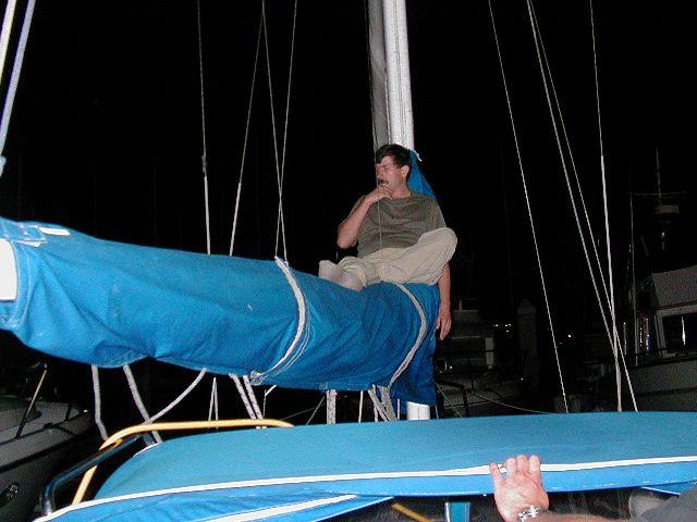 Andrew on the mast