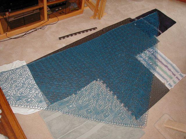 Peacock Feathers - blocking